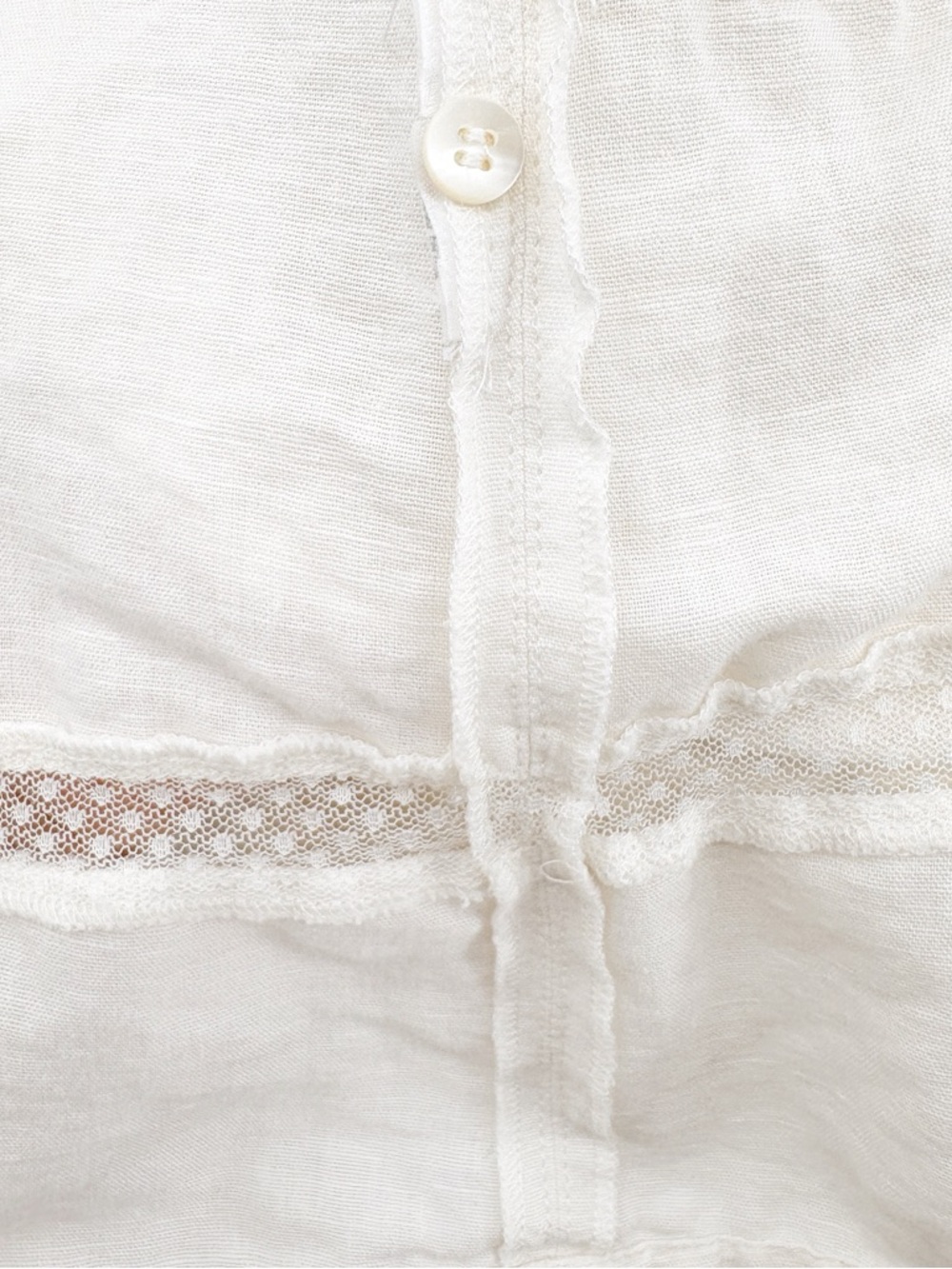 Sezane Ivory Lace-Trim Peasant Blouse - Picture 9 of 14